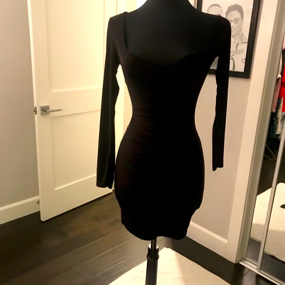 Missguided Black Long Sleeve Mini Size 2